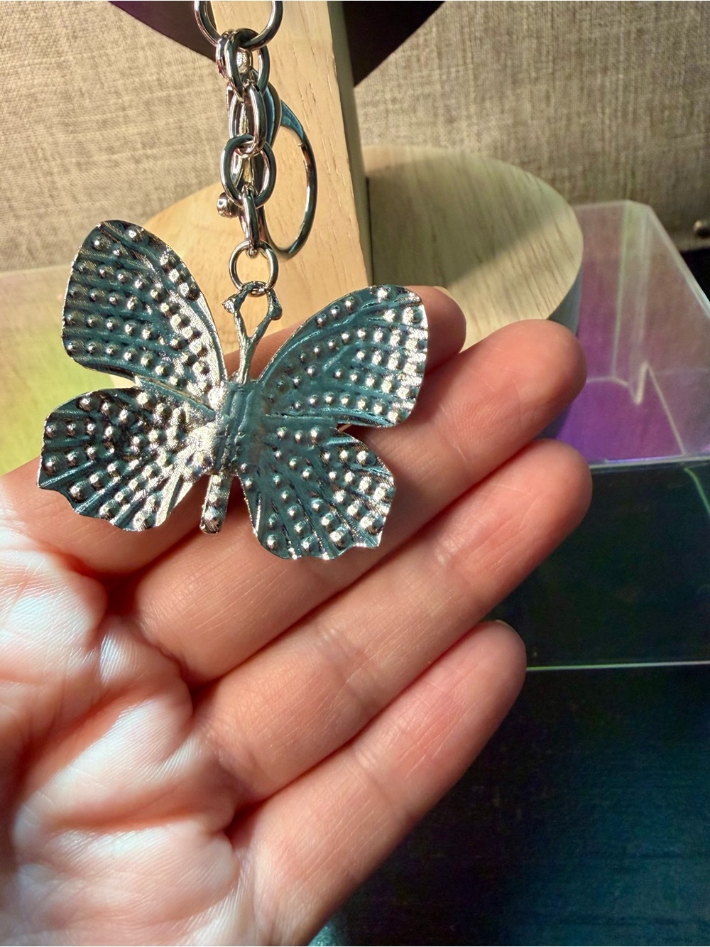 Multicolor Butterfly Keychain - Picture 3 of 3